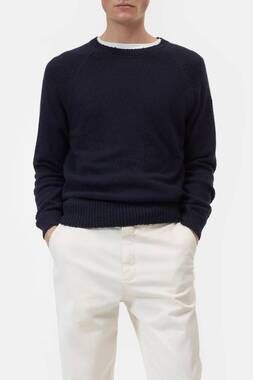 NEW CLOSED overlock raglan jumper sweater in dark night